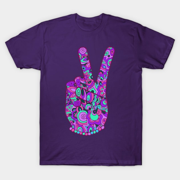 Purple Peace T-Shirt by TimeTravellers